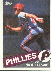1985 Topps Baseball Cards      556     Sixto Lezcano
